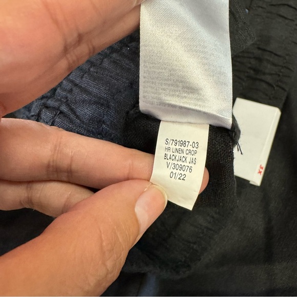 NEW Old Navy High Rise Linen Blend Straight Ankle Pant Plus Size 3X Black Casual - Picture 8 of 14